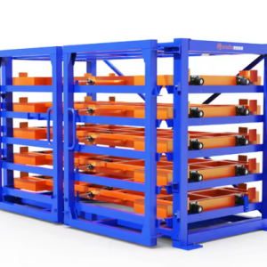 Diseño de estanterías rodantes de alta resistencia para almacenamiento de chapa metálica y placa de acero