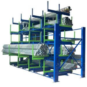 Estantería Voladiza Telescópica Eléctrica para Almacenamiento de Tuberías