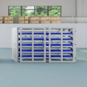 Rack para Chapa Metálica con Cajones Extraíbles – Sistema de Almacenaje Pesado en Cajones por Herochu