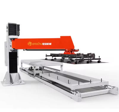 Manipulador automático de carga y descarga de materiales – La solución de Herochu para chapas metálicas de hasta 1000 kg