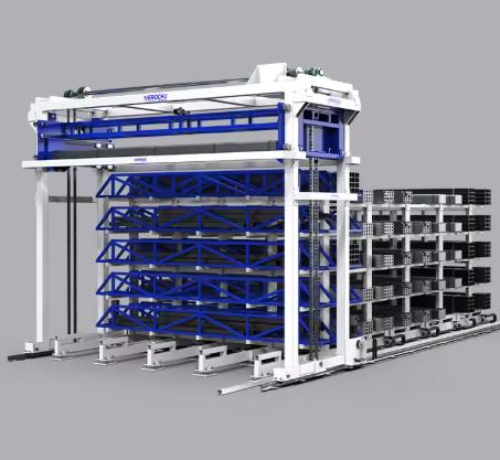 Sistema Inteligente de Carga y Descarga Vertical Tipo Torre para Almacenamiento de Barras y Tubos
