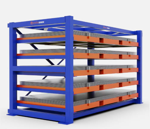 Estante para planchas de montacargas ajustable – Herochu acero al carbono hasta 2000 mm de altura