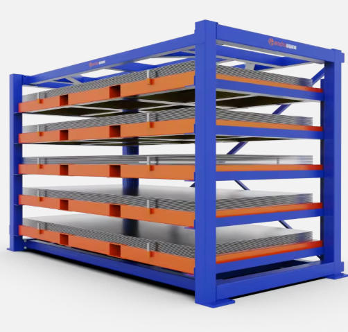 Estante para planchas de montacargas ajustable – Herochu acero al carbono hasta 2000 mm de altura