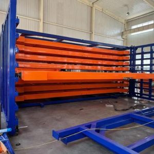Estantería metálica industrial con cajones extraíbles para almacenamiento de chapa pesada